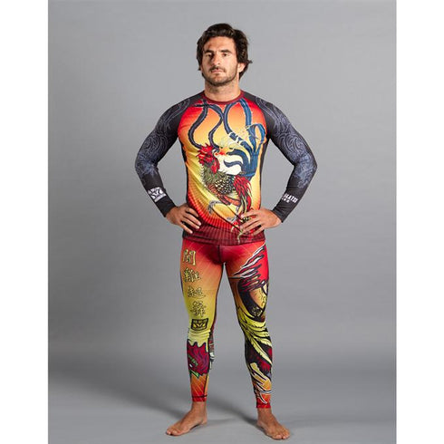 Meerkatsu-Fire Rooster Grappling Tights-3